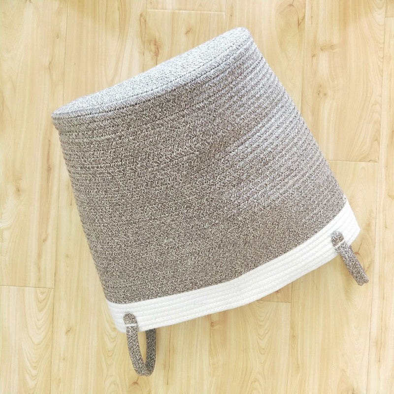 Woven Cotton Storage Basket – Soft Fabric Home Organiser