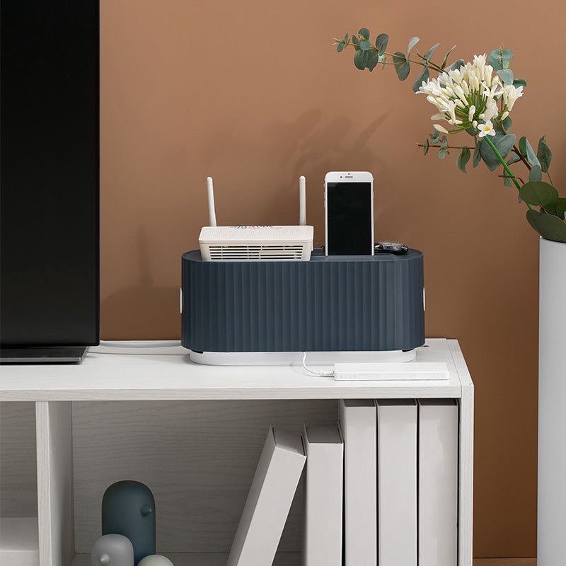 Cable & Power Strip Storage Box – Dust-Proof Wire Management Organiser