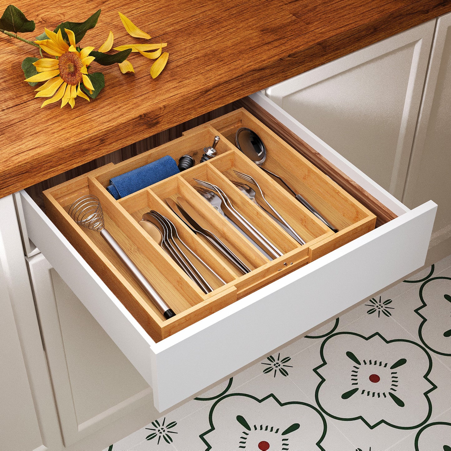 Pull-Out Kitchen Utensil Organiser – Retractable Bedside & Home Tool Rack