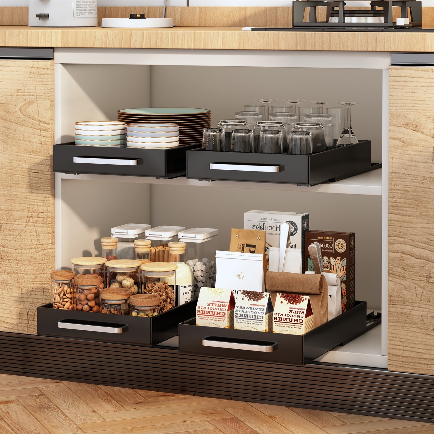 Multi-Functional Kitchen Storage Rack – Expandable Tableware Organiser
