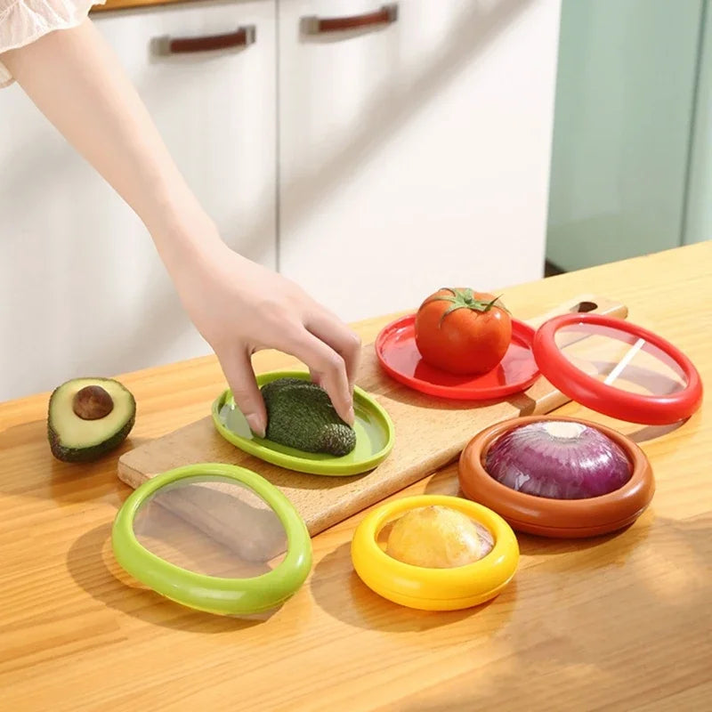 Reusable Fruit & Vegetable Fresh-Keeping Container | Avocado, Lemon & Onion Keeper
