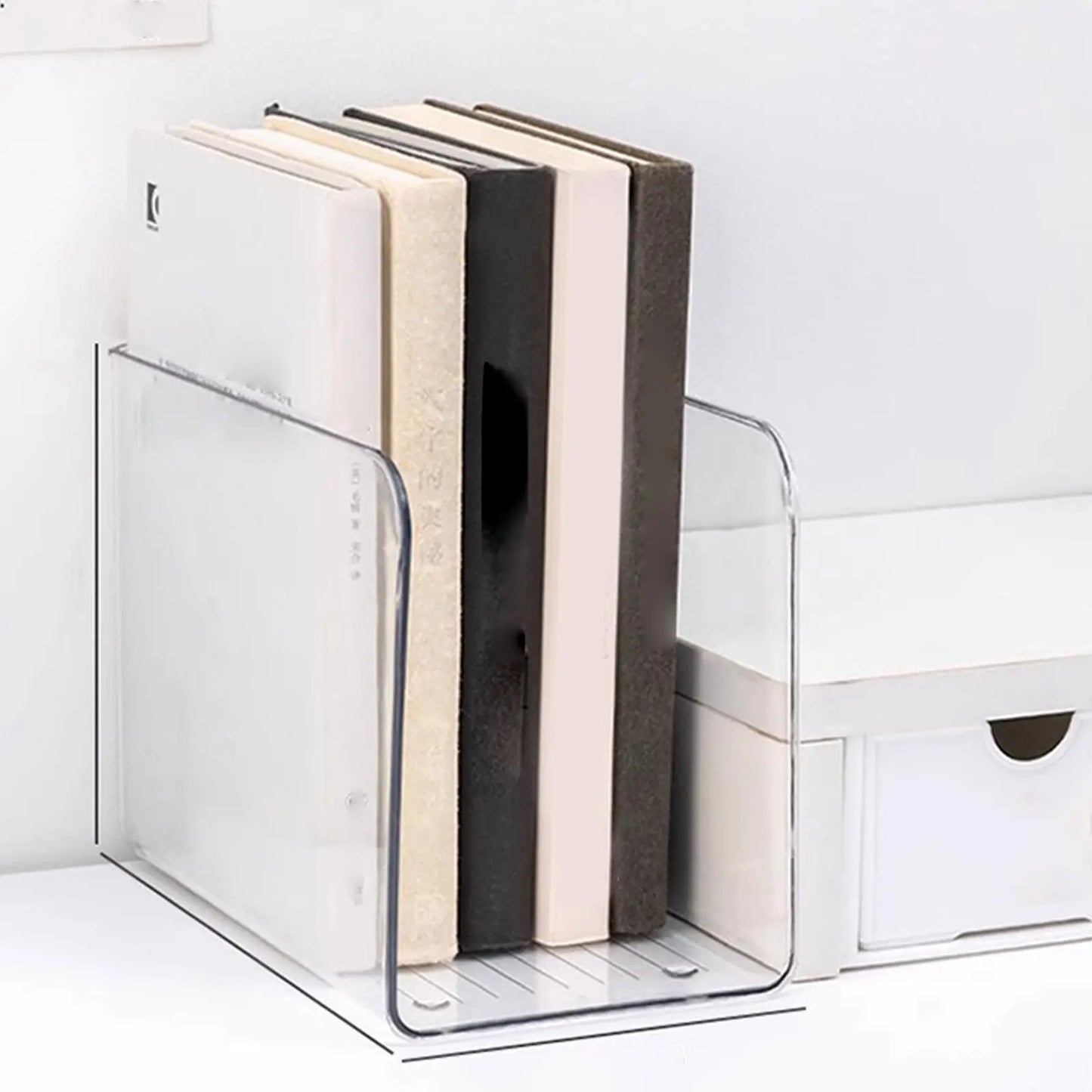 Clear Magazine Holder & File Organiser Stand | Countertop Book, Mail & Document Rack