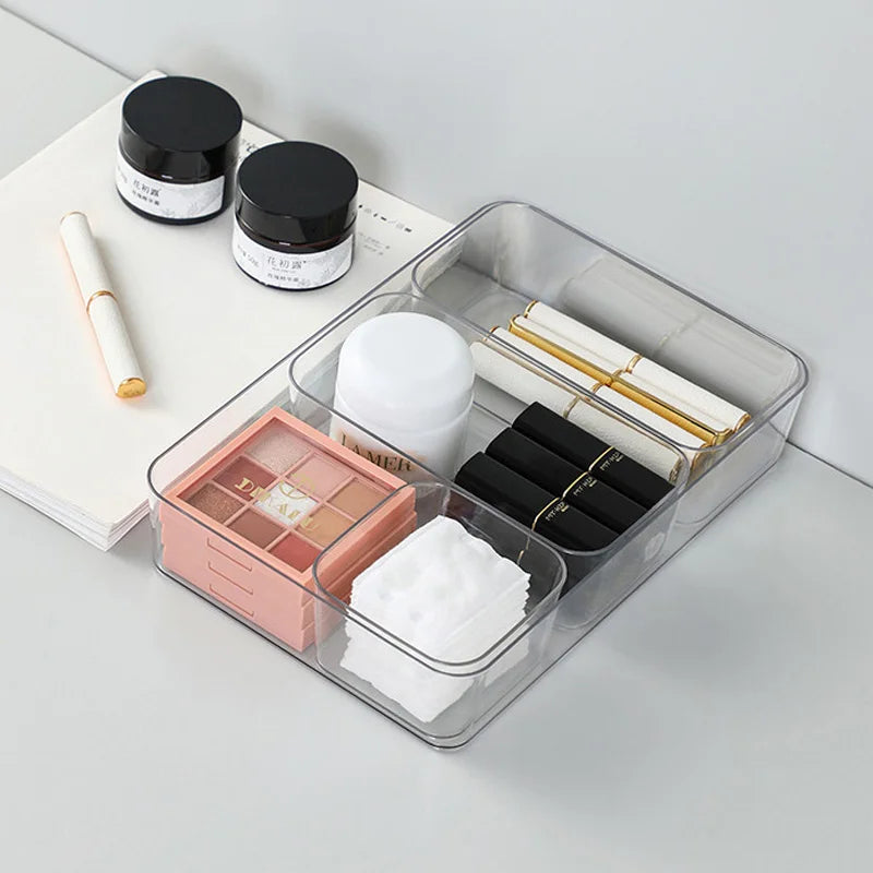 Clear Acrylic Drawer Organiser Box Set | Jewellery, Makeup & Desktop Storage