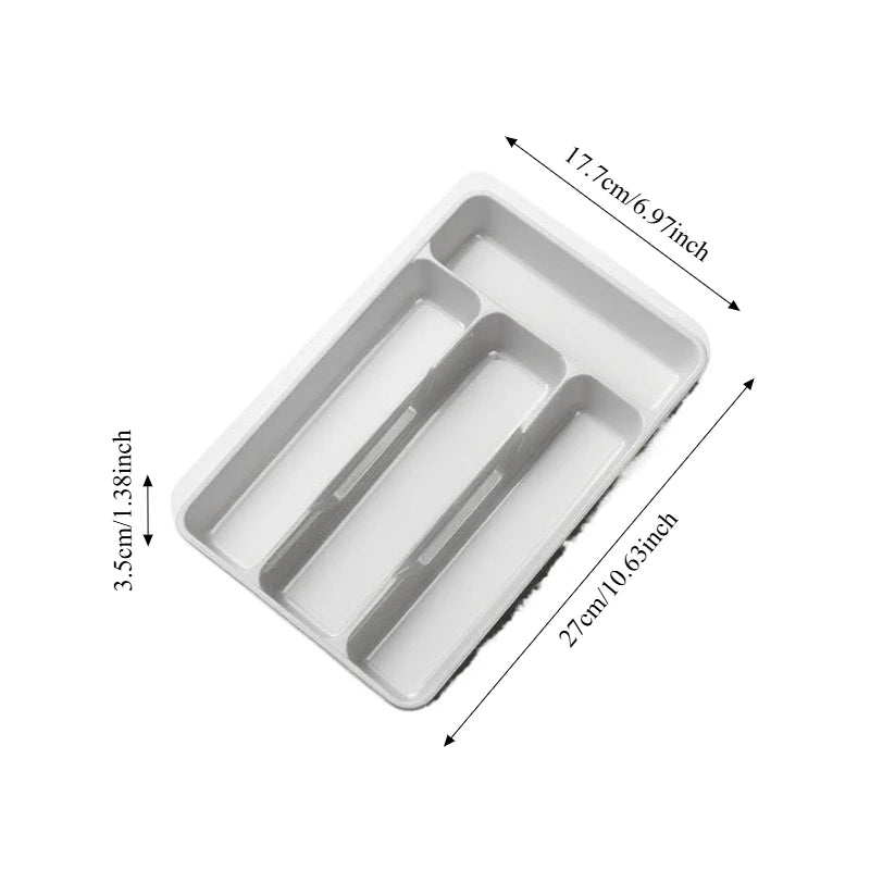 Adjustable Kitchen Drawer Organiser with Sliding Dividers | Cutlery, Knife & Utensil Tray
