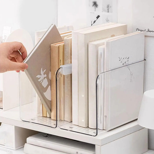 Clear Magazine Holder & File Organiser Stand | Countertop Book, Mail & Document Rack