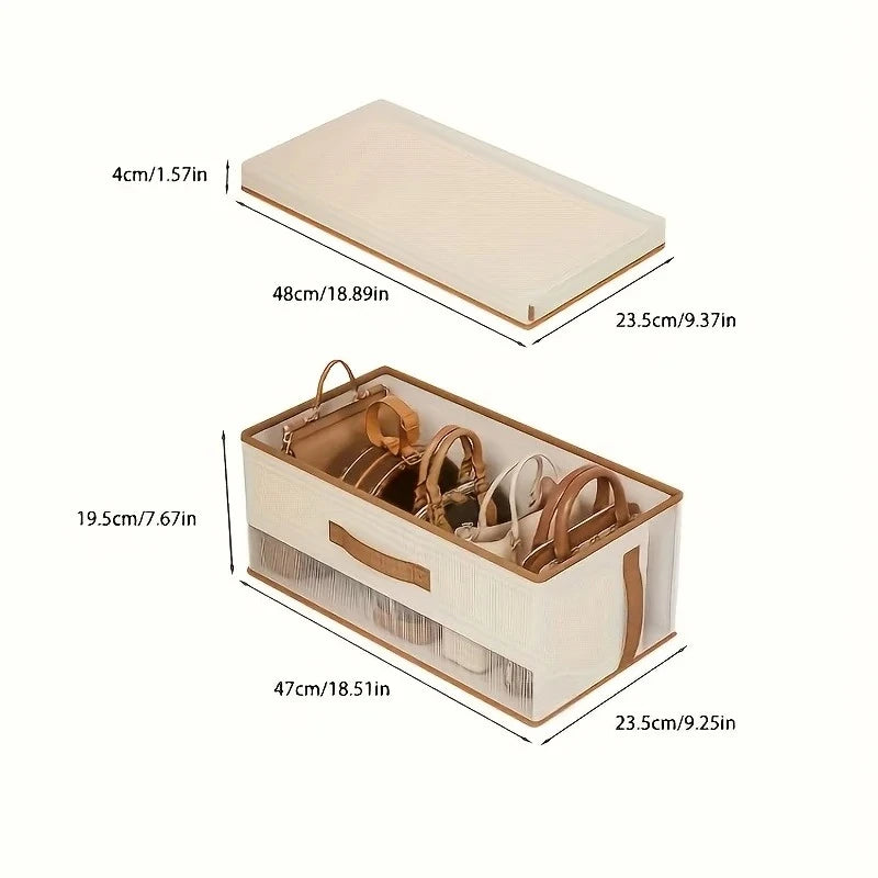 Clear Dustproof Organiser Box | Heavy-Duty Space-Saving Storage for Closet, Bathroom & Entryway
