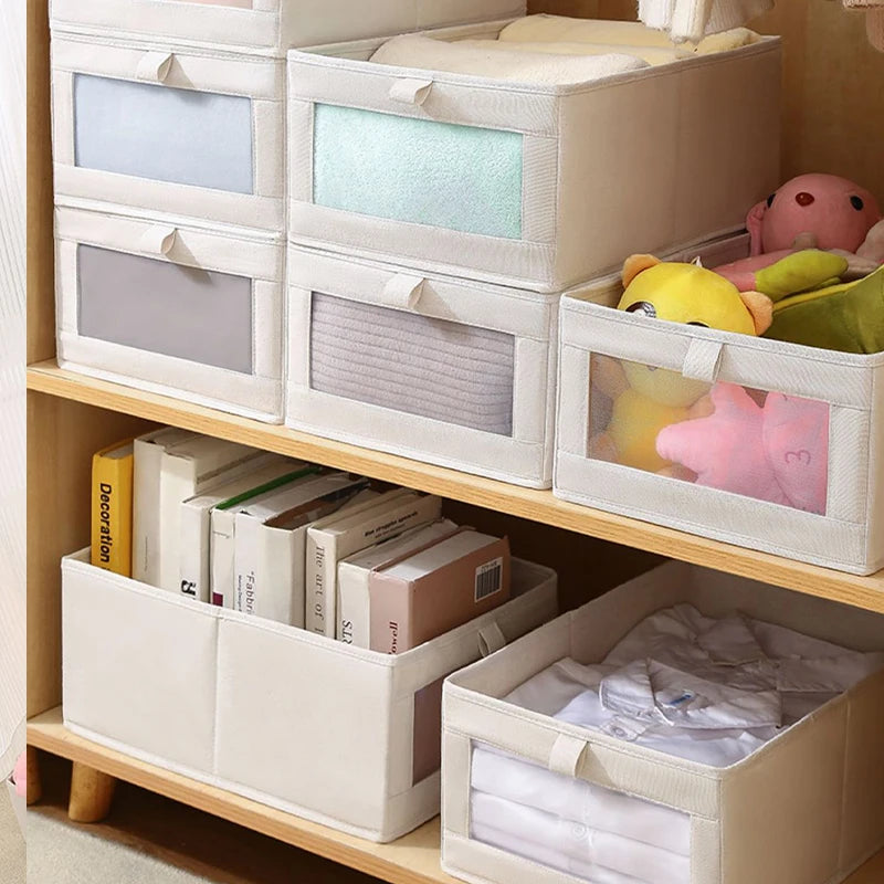 Foldable Wardrobe Organiser Box for T-Shirts, Jeans & Underwear | S, M, L, XL