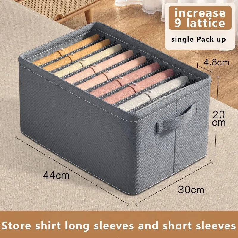 Canvas Wardrobe Organiser for Trousers, Jeans, Underwear & Socks | M, L & Grid Options