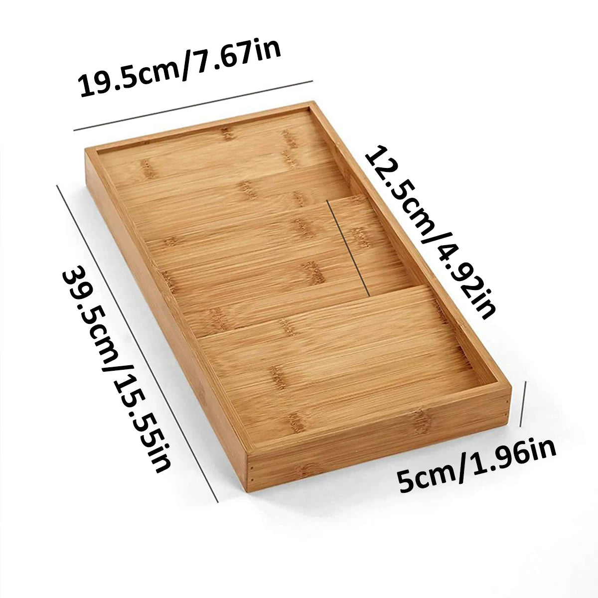 Bamboo 3-Tier Countertop Spice Rack & Kitchen Drawer Organiser