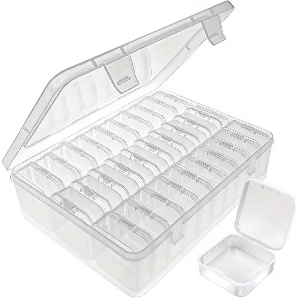 Clear Rhinestone & Nail Art Storage Boxes | Bead, Jewellery & Craft Organiser Set