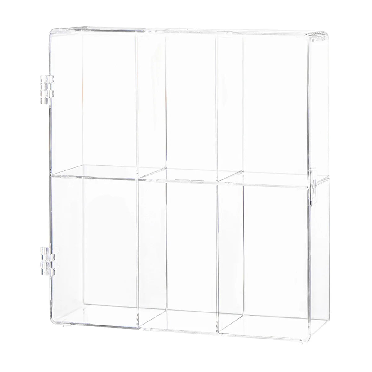 Clear 6-Grid Cosmetics & Jewellery Storage Box | Desktop Vanity & Dressing Table Organiser