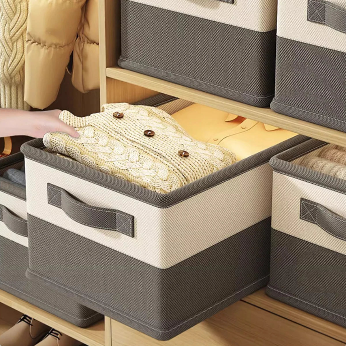 Under-Bed Storage Box for Bedding & Clothing | Foldable with Compartments | S, M, L