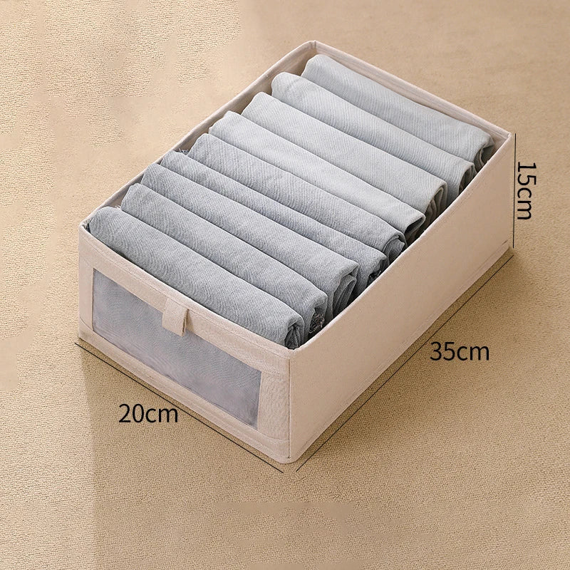 Foldable Wardrobe Organiser Box for T-Shirts, Jeans & Underwear | S, M, L, XL