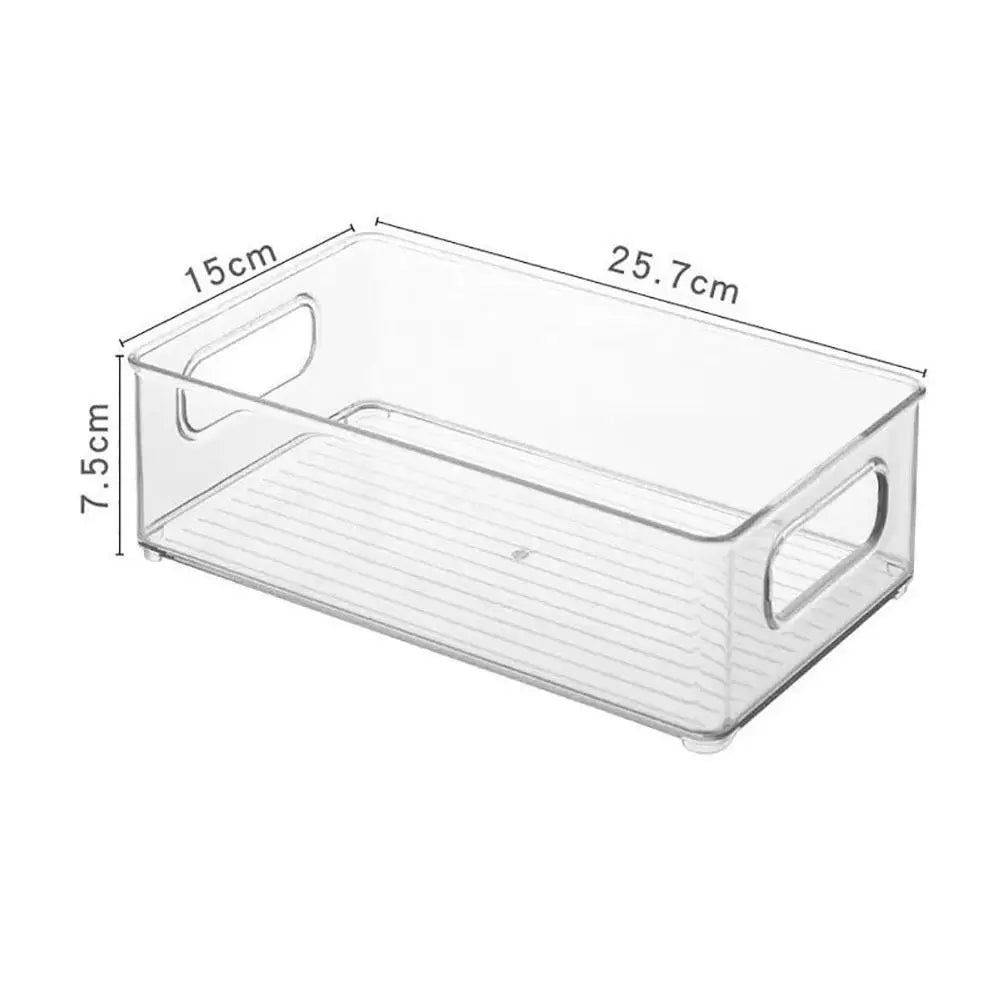 Clear Stackable Storage Bin | Fridge, Drawer, Pantry & Countertop Organiser