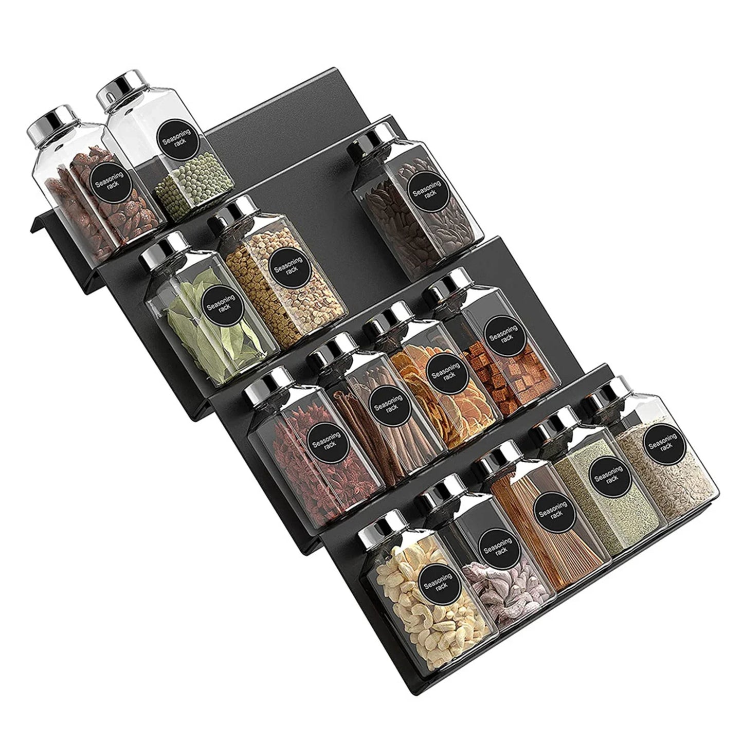 Acrylic Spice Drawer Organiser Tray | Expandable Seasoning Rack | 1, 2 or 4 Pack