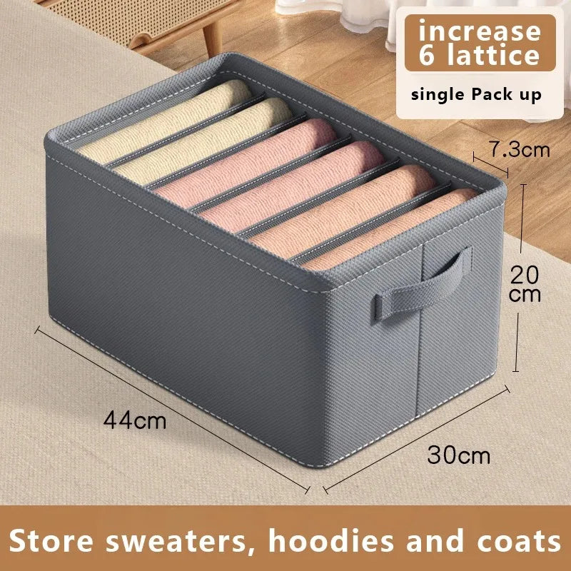 Canvas Wardrobe Organiser for Trousers, Jeans, Underwear & Socks | M, L & Grid Options