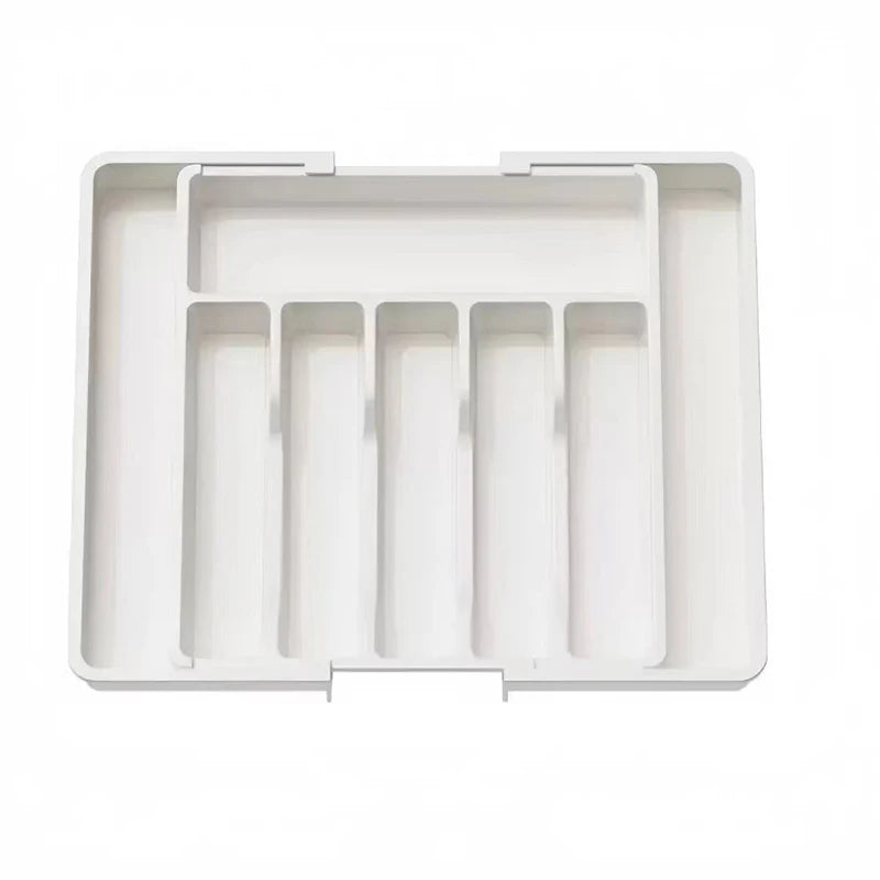 Acrylic Adjustable Cutlery Drawer Organiser with Dividers | Spoon & Knife Tray