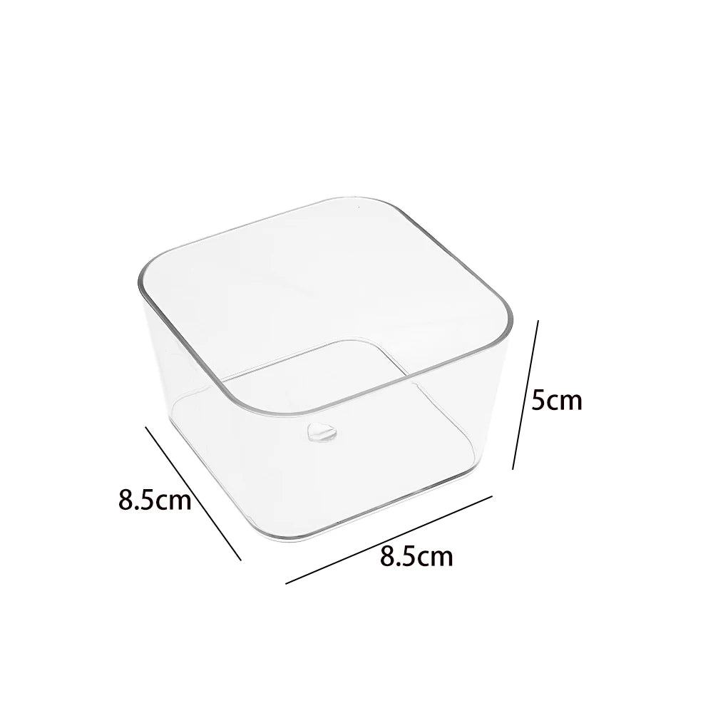 Clear Drawer Organiser Storage Bin | Desk, Cosmetic, Kitchen & Bathroom Tidy