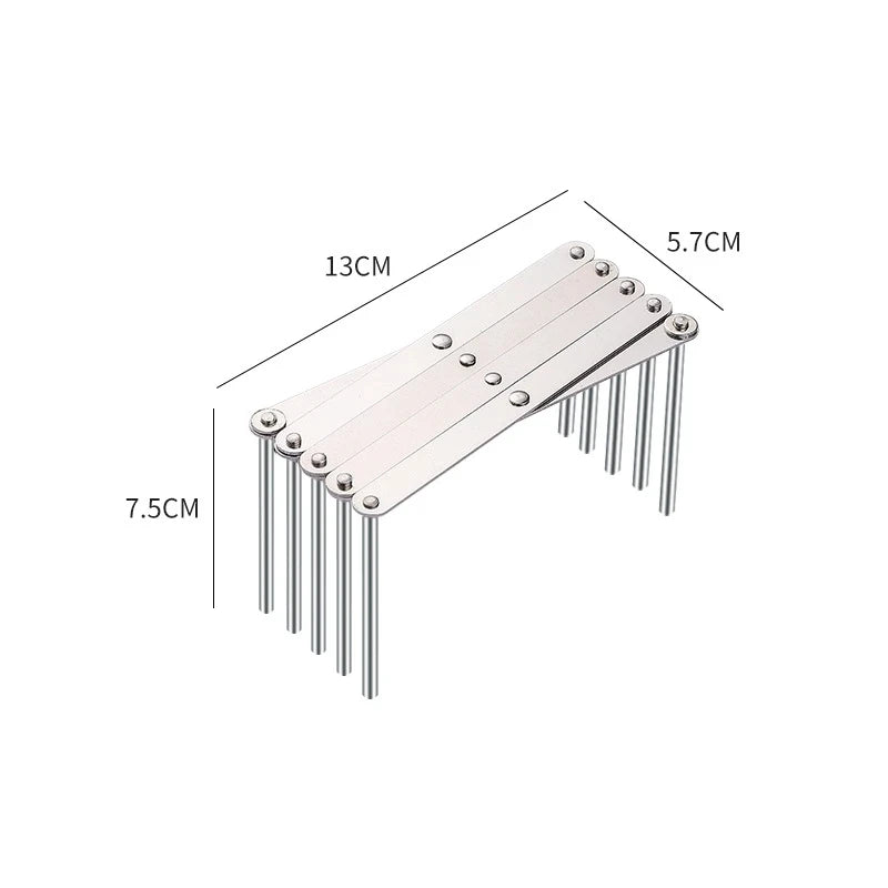Foldable Stainless Steel Dish Drain Rack | Adjustable Plate, Cup & Dinnerware Drying Stand