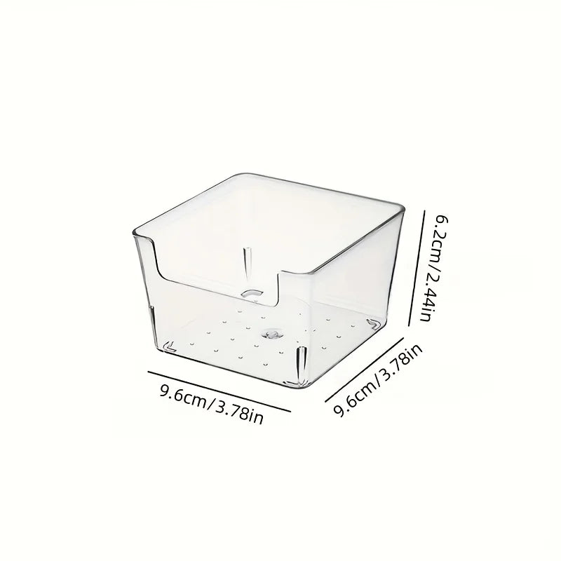 Clear Makeup Organiser Set of 7 | Stackable Drawer Dividers for Cosmetics & Desk Storage