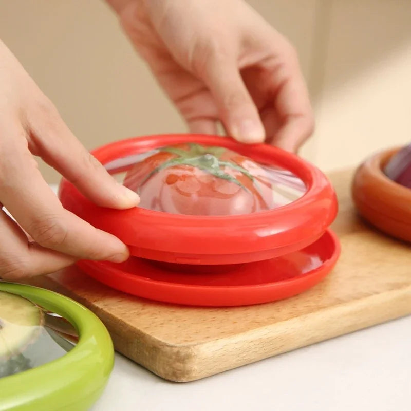 Reusable Fruit & Vegetable Fresh-Keeping Container | Avocado, Lemon & Onion Keeper