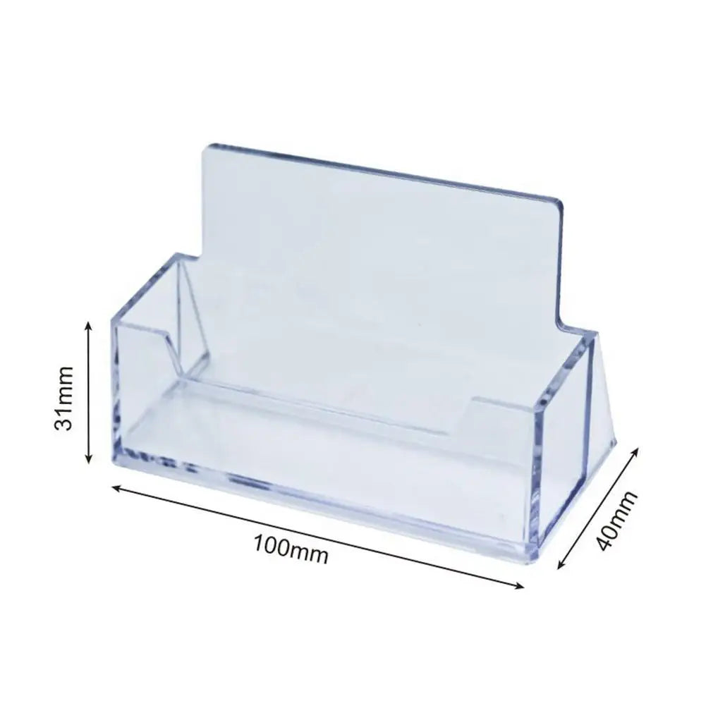 Clear Business Card Holder & Desk Display Stand | Tabletop Office Organiser