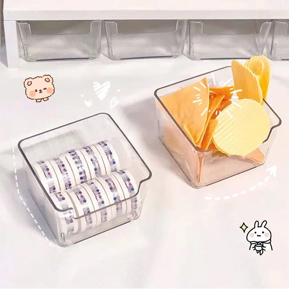 Clear Stackable Storage Bin | Fridge, Drawer, Pantry & Countertop Organiser