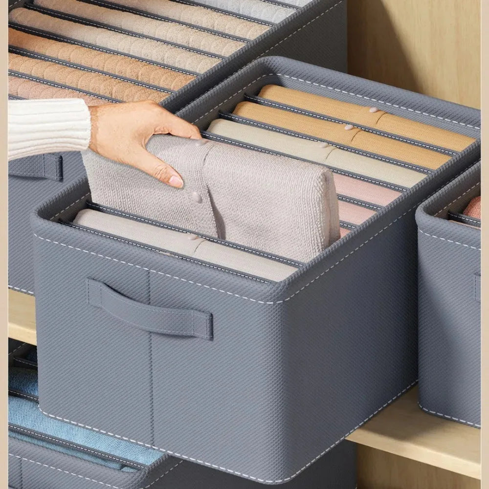Canvas Wardrobe Organiser for Trousers, Jeans, Underwear & Socks | M, L & Grid Options