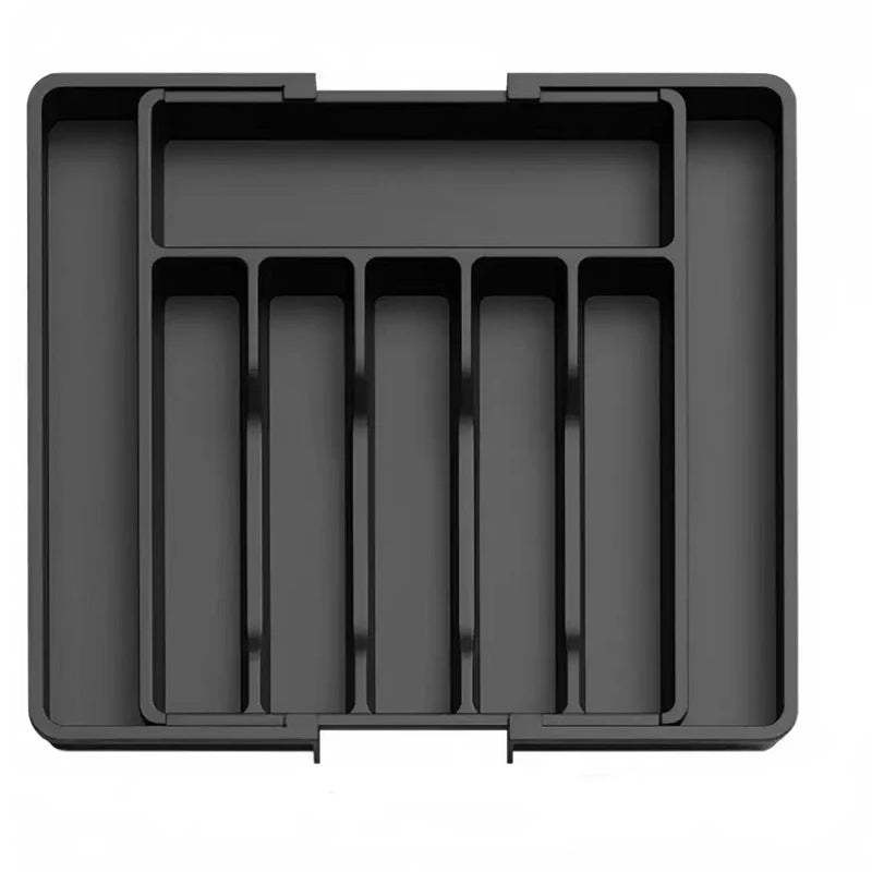 Acrylic Adjustable Cutlery Drawer Organiser with Dividers | Spoon & Knife Tray