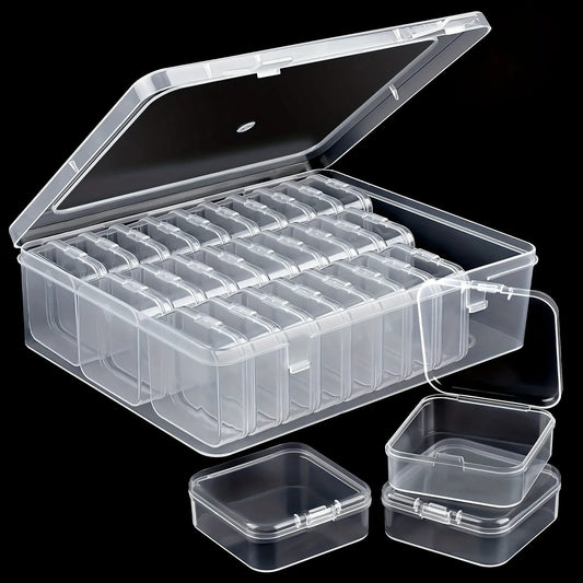 Clear Rhinestone & Nail Art Storage Boxes | Bead, Jewellery & Craft Organiser Set
