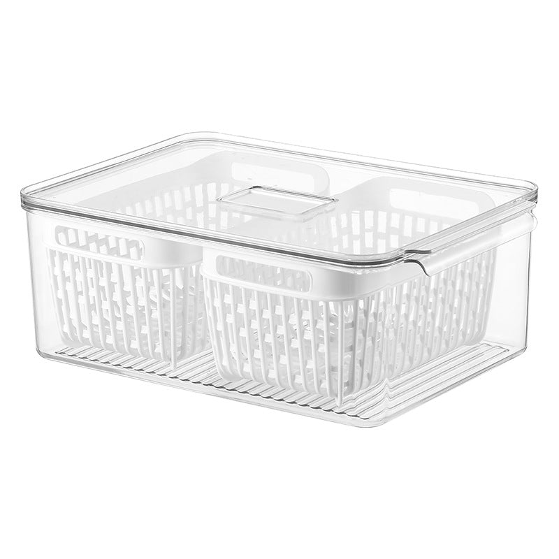 PETG Fruit & Vegetable Storage Box – Kitchen Drain Basket Organiser
