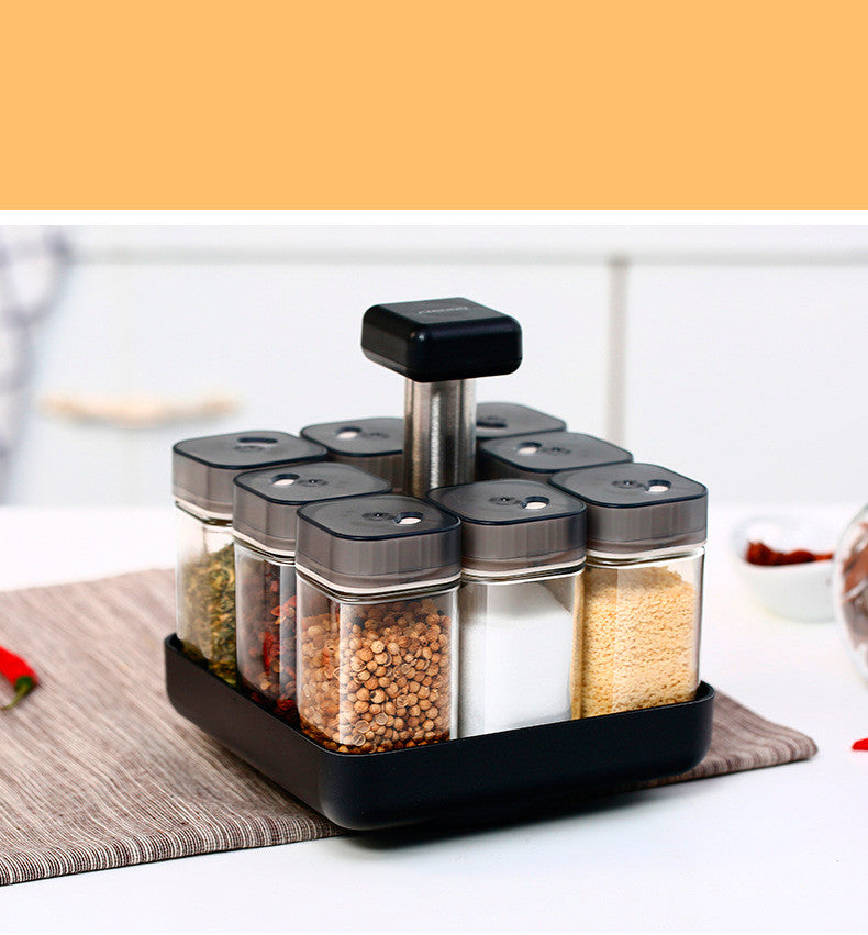 Glass Spice Jar Organiser – Pepper & Seasoning Container with Shaker Lid