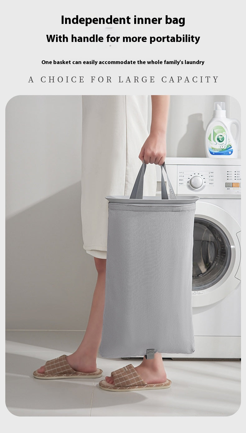 Fabric Laundry Basket with Lid – Multi-Purpose Bathroom & Bedroom Storage
