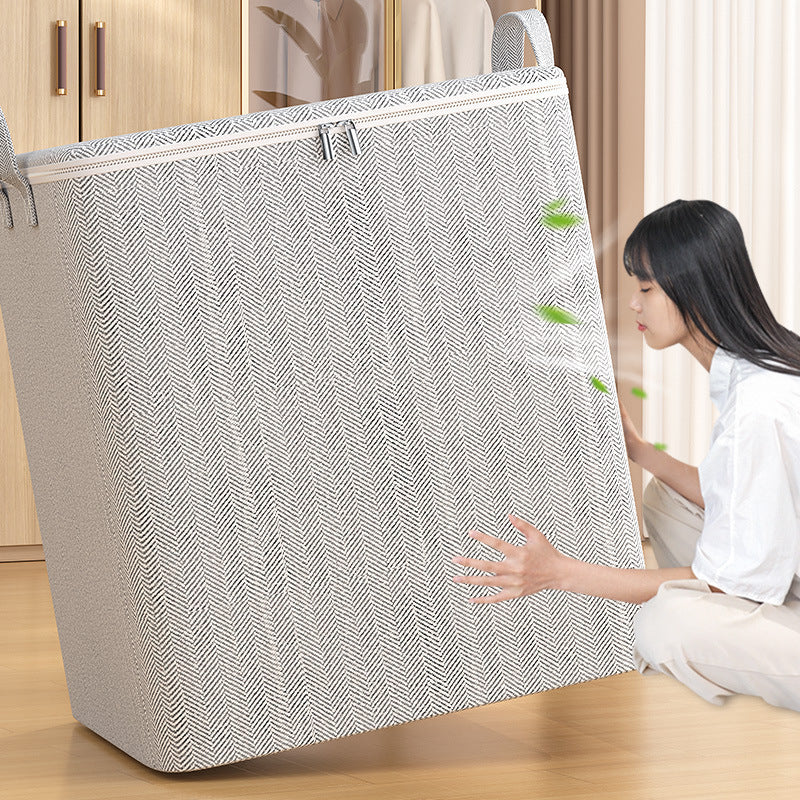 Large-Capacity Wardrobe Storage Box – Non-Woven Clothes & Quilt Organiser