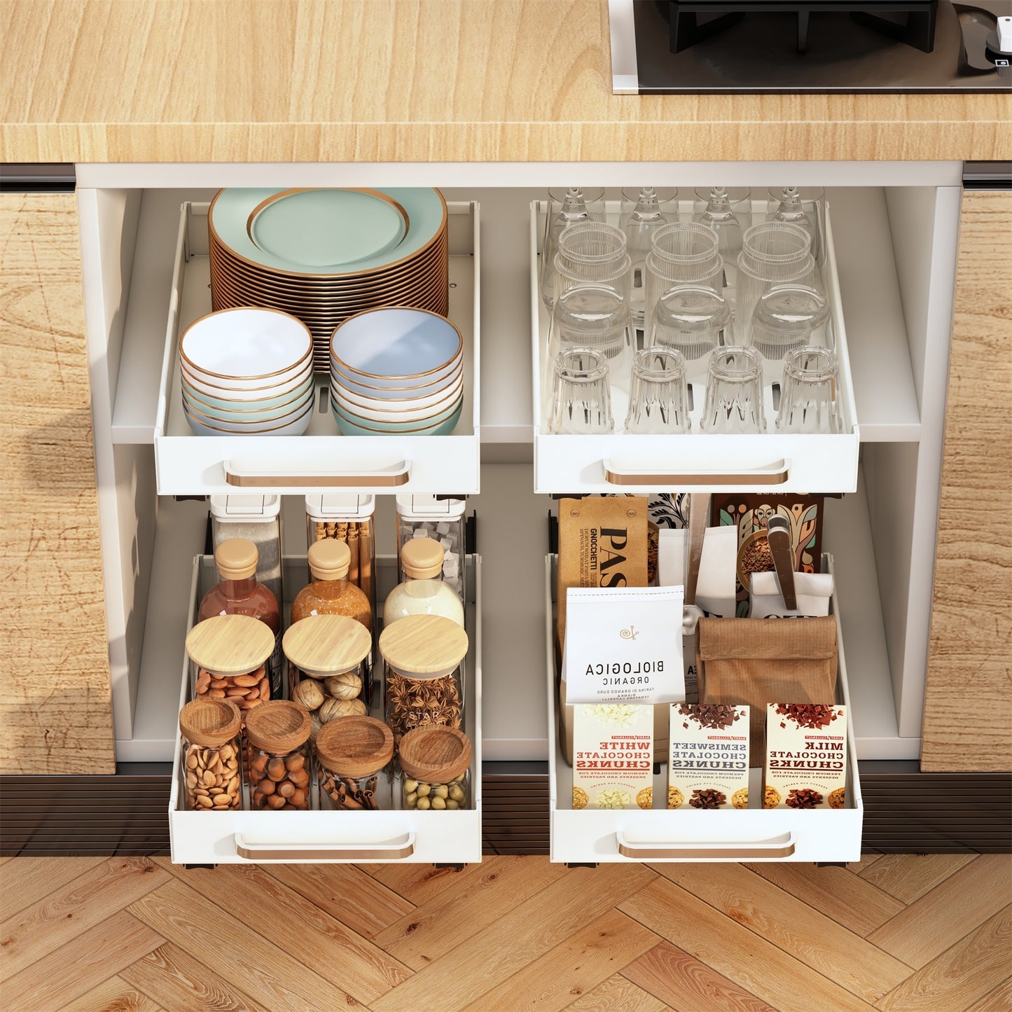 Multi-Functional Kitchen Storage Rack – Expandable Tableware Organiser