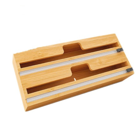 Bamboo Cling Film & Foil Cutter Box – Kitchen Wrap Dispenser