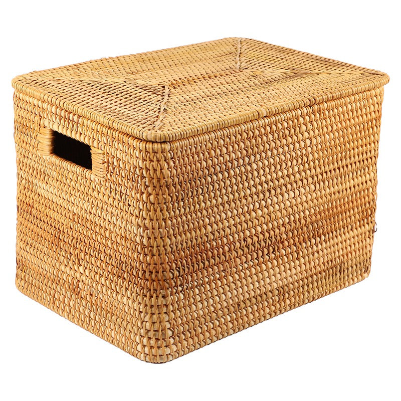 Handmade Vietnamese Rattan Storage Basket – Natural Woven Home Organiser