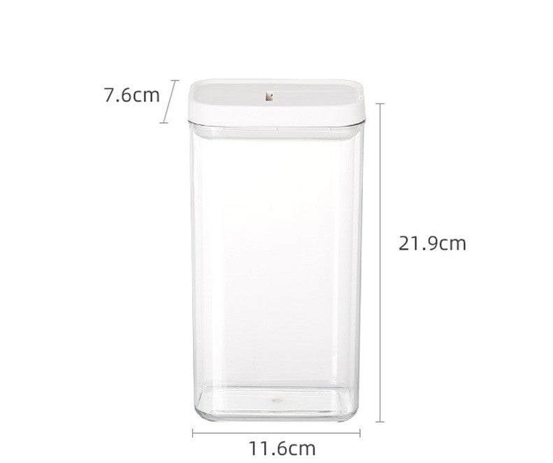 Square Airtight Pasta Storage Jars – Transparent Food Containers (500ml–1800ml)