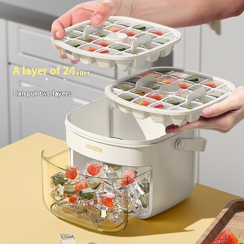 Large Capacity Ice Cube Mould – Food-Grade Flexible Ice Maker Tray