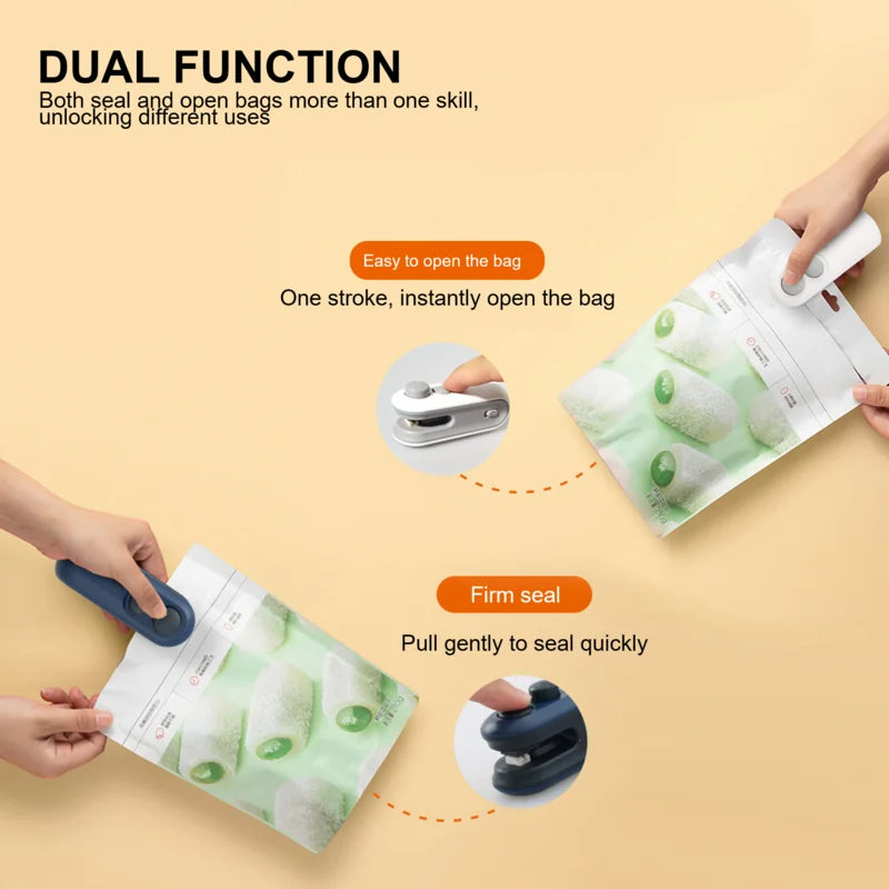 Portable USB Mini Bag Heat Sealer – Rechargeable Food Bag Sealing Machine