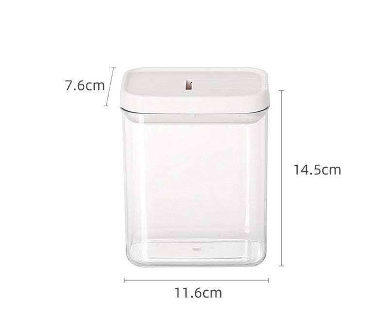 Square Airtight Pasta Storage Jars – Transparent Food Containers (500ml–1800ml)