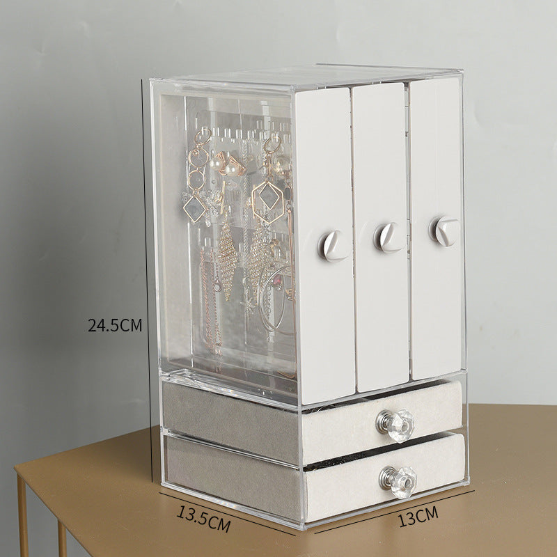 Transparent Jewellery Storage Box – Dustproof Acrylic Display Organiser