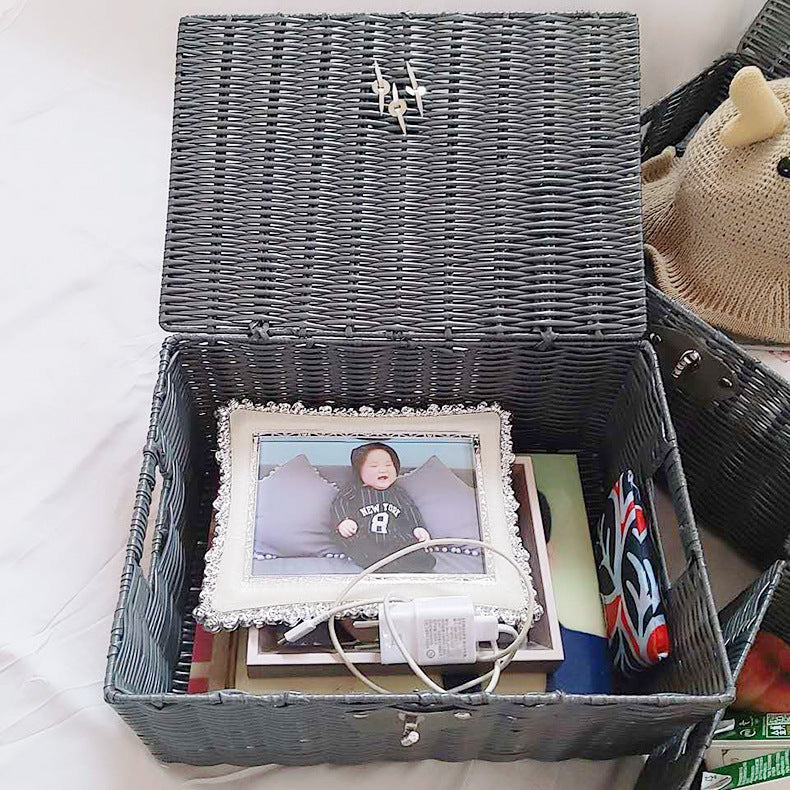 Rattan Woven Desktop Storage Box Set – 3 Sizes