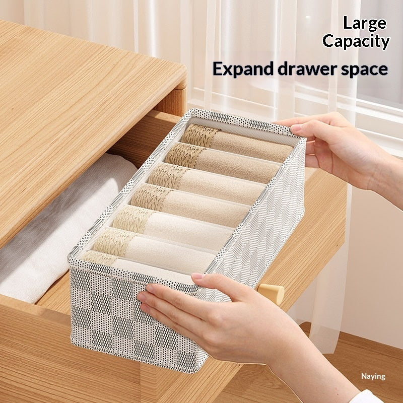 Checkered Fabric Underwear Organiser Box – Nonwoven Drawer Divider