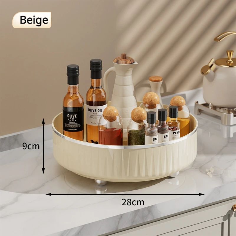 Rotating Luxury Cosmetic Organiser – Transparent Perfume & Skincare Display Tray