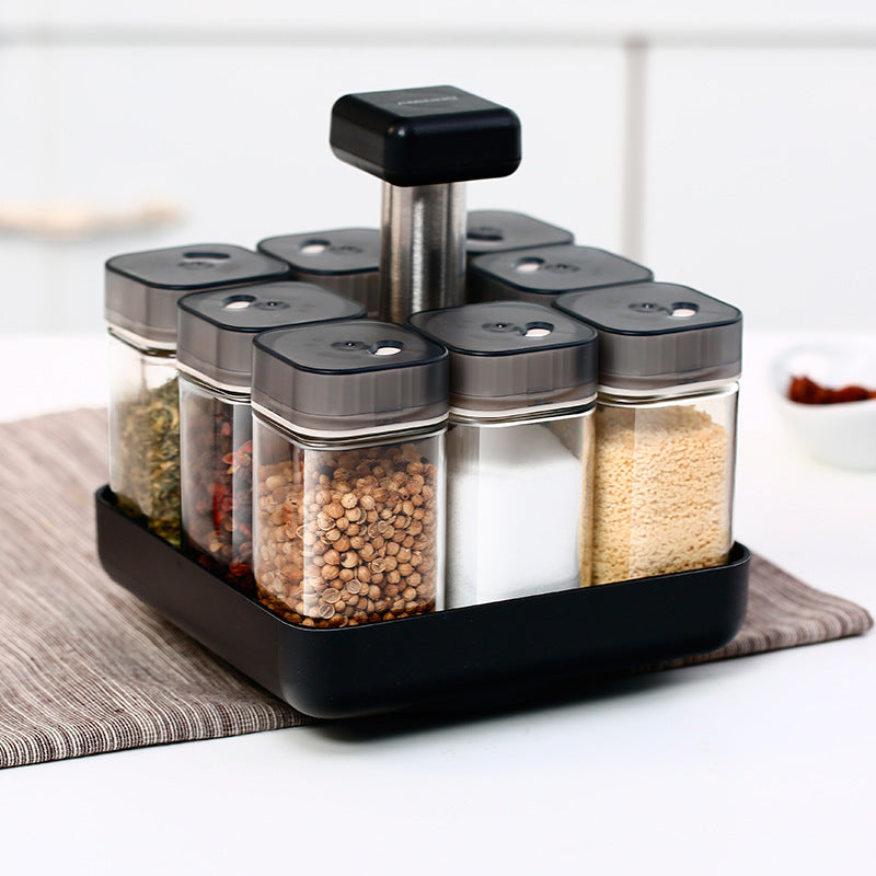 Glass Spice Jar Organiser – Pepper & Seasoning Container with Shaker Lid