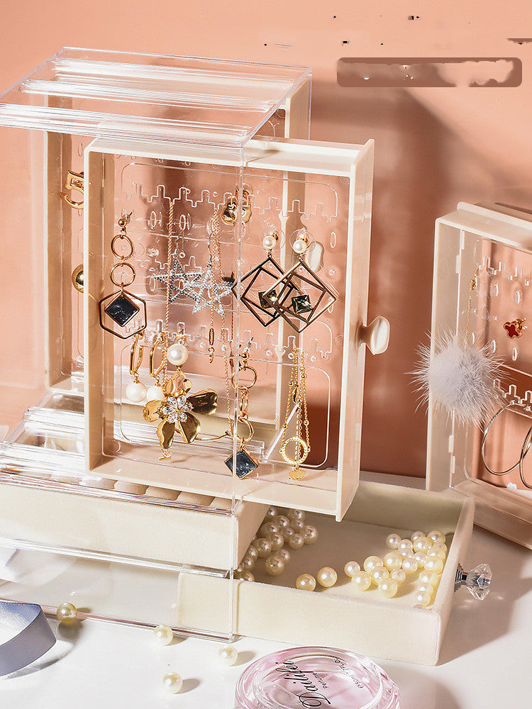 Transparent Jewellery Storage Box – Dustproof Acrylic Display Organiser