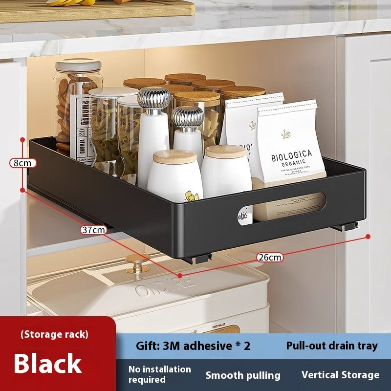 Under-Sink Pull-Out Storage Rack – Kitchen Organiser