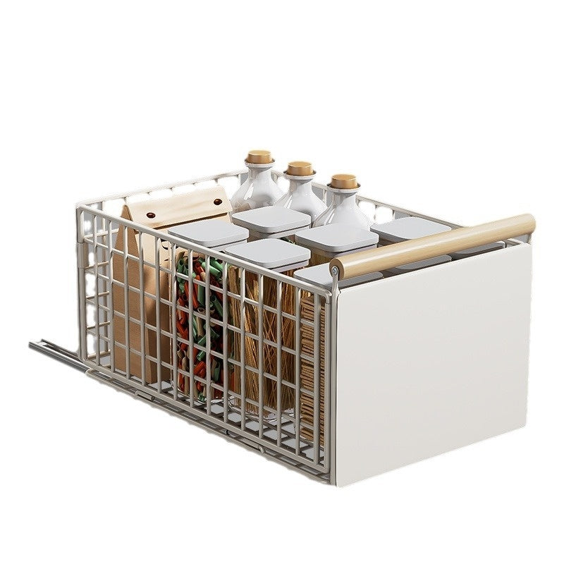 Foldable Pull-Out Storage Basket – Kitchen & Bathroom Organiser