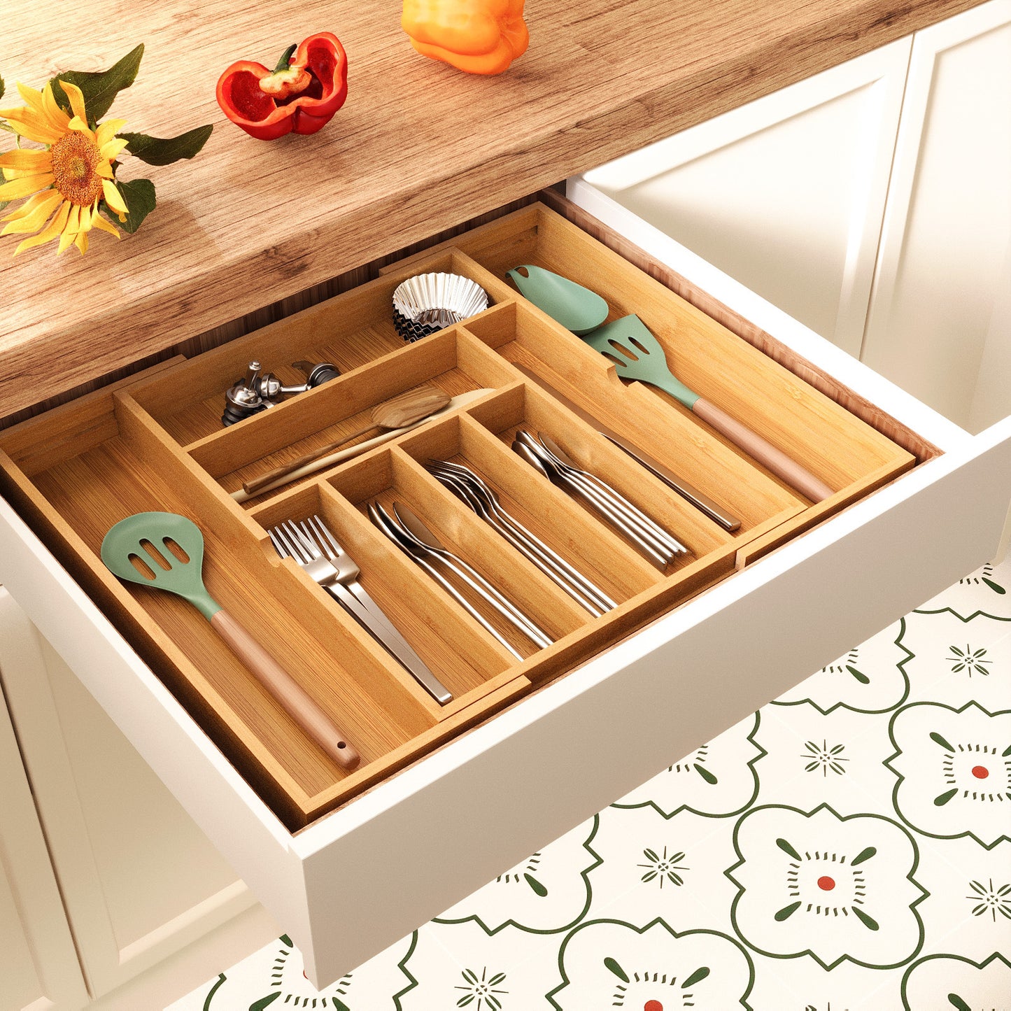 Pull-Out Kitchen Utensil Organiser – Retractable Bedside & Home Tool Rack